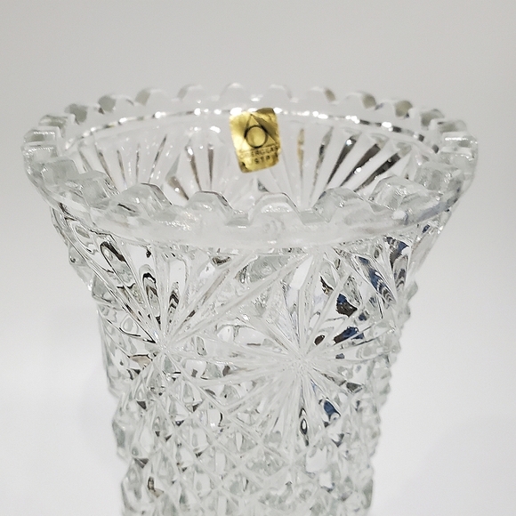 MCM 🇦🇹 Oberglas Austria 7 1/8" Tall Bright Sparkling Glass Vase - Picture 6 of 15